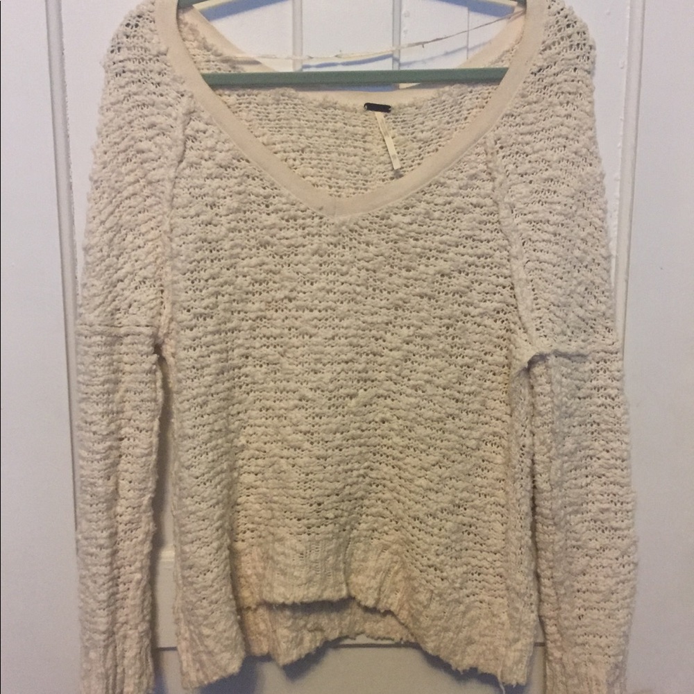 Chunky Knit Free People V-Neck Sweater